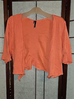 Maurices Coral Knit Short Sleeved Shrug